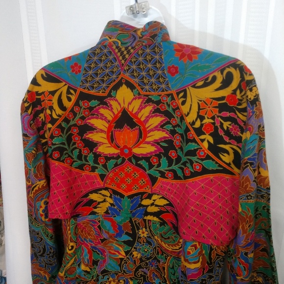 Gene Ewing Nehru button up top size 8 - Picture 5 of 8